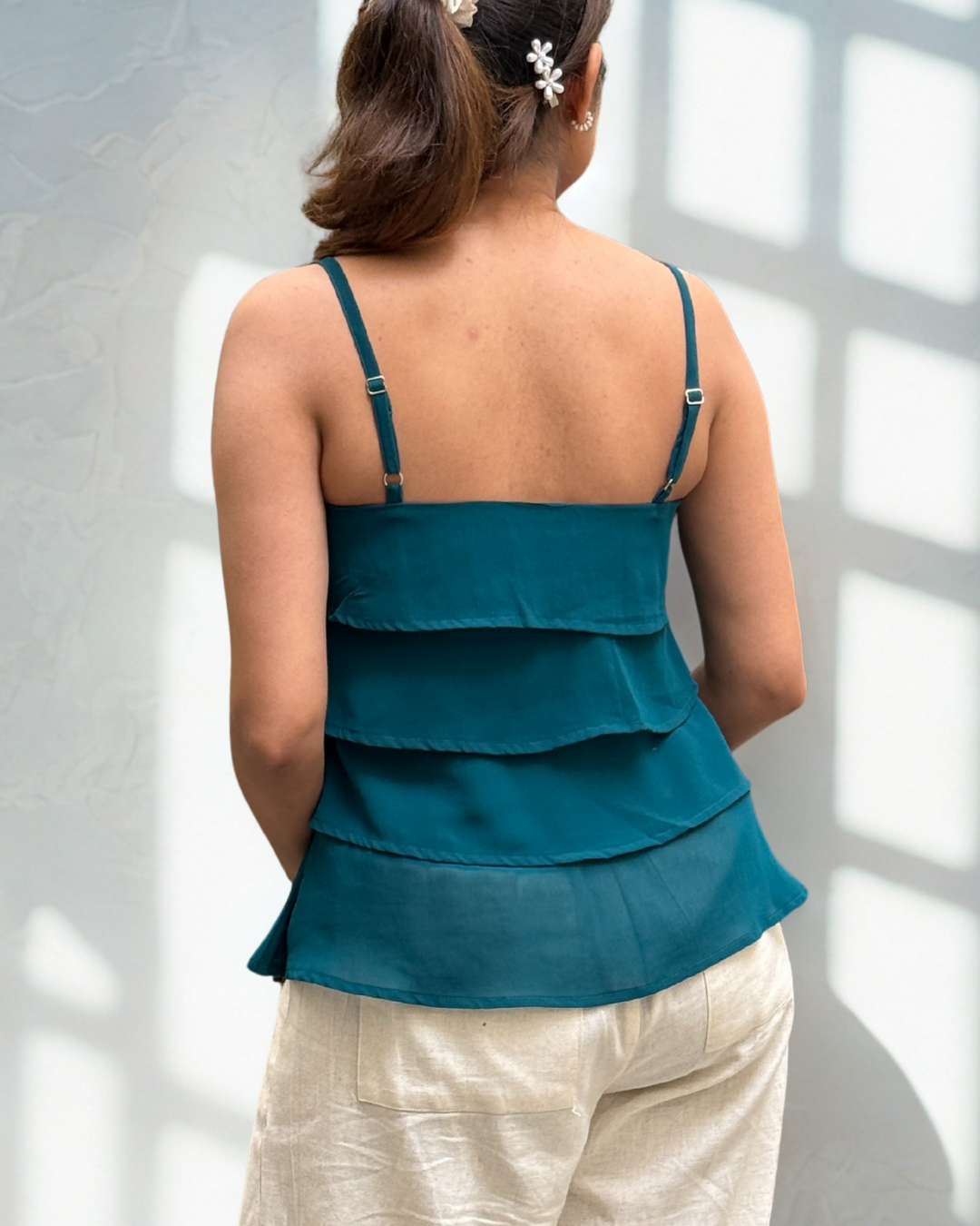 Teal Slush Layered Top