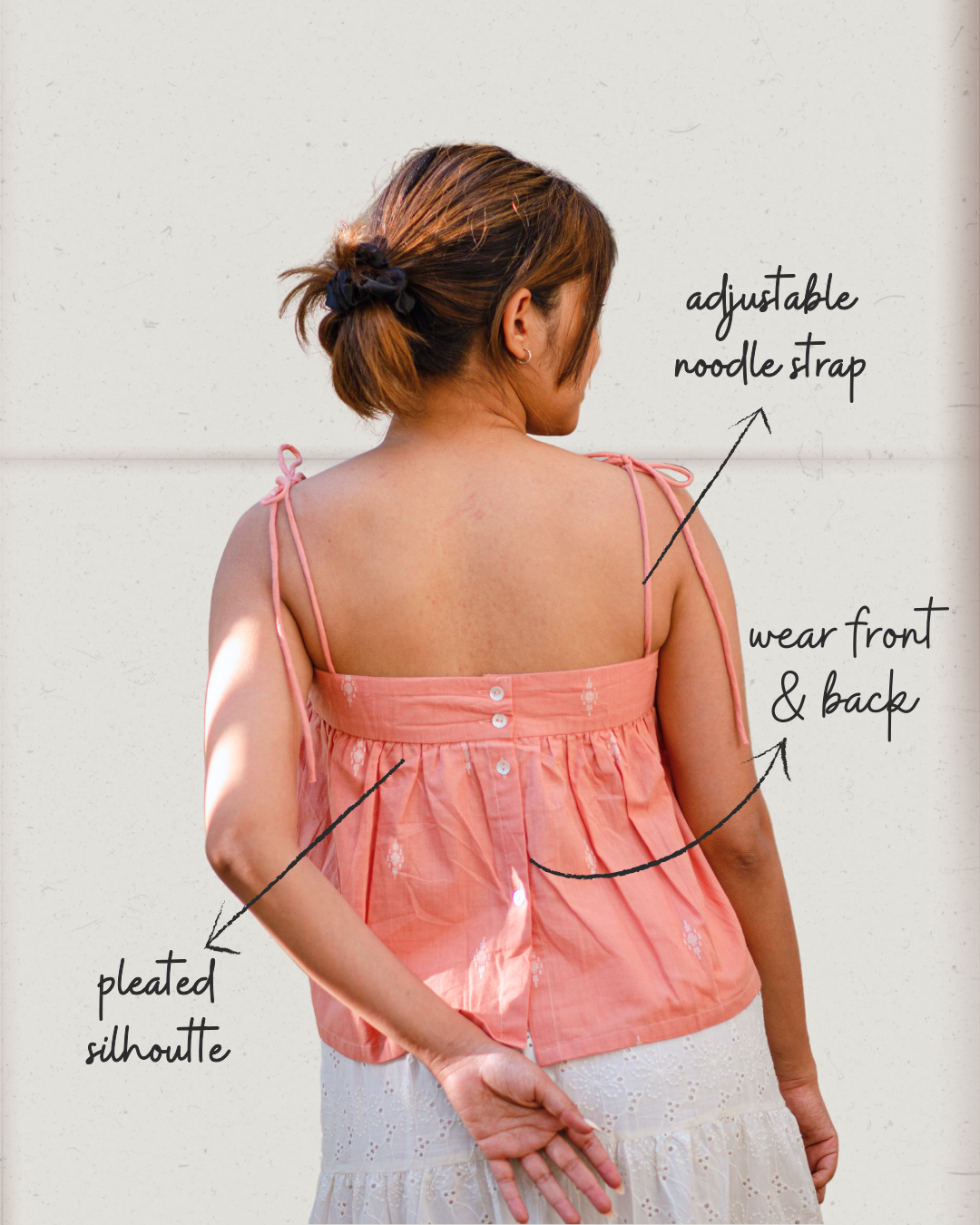 Melon Noodle Strap Top