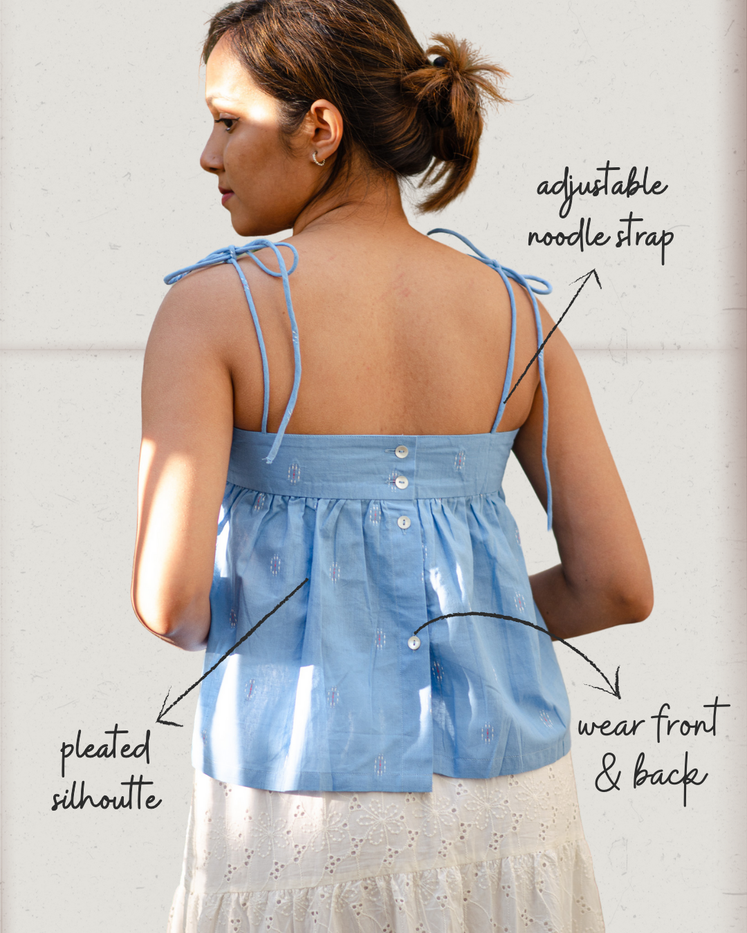 Blueberry Noodle-Strap Top