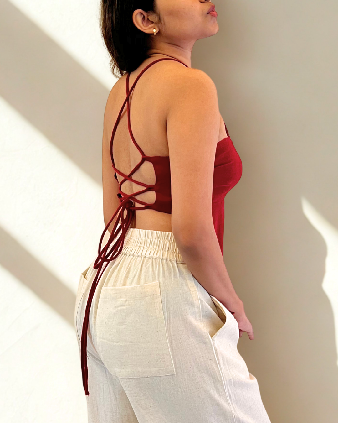Sangria Tie-up Top