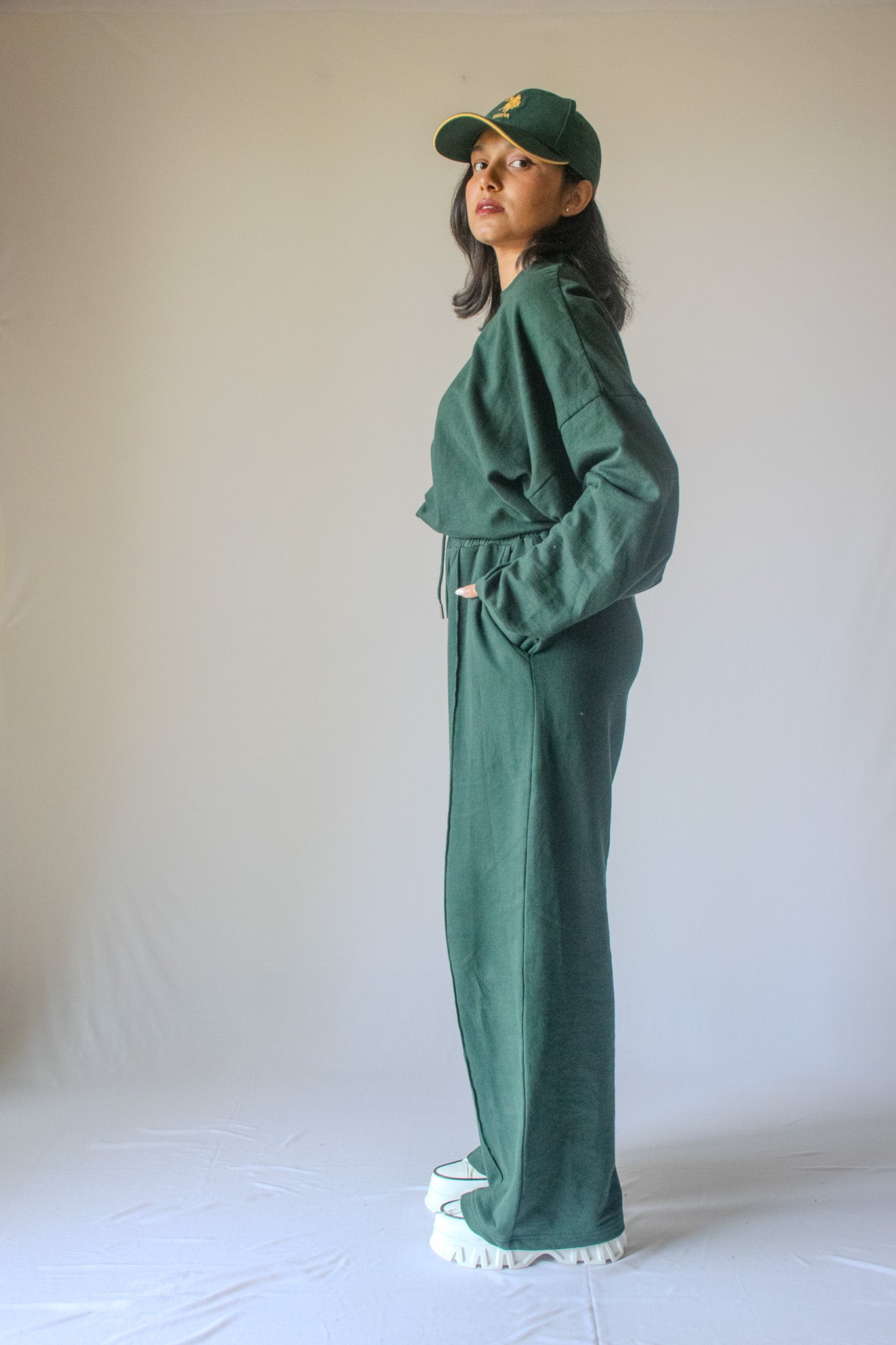 Oversized Sweatshirt In Forest Green