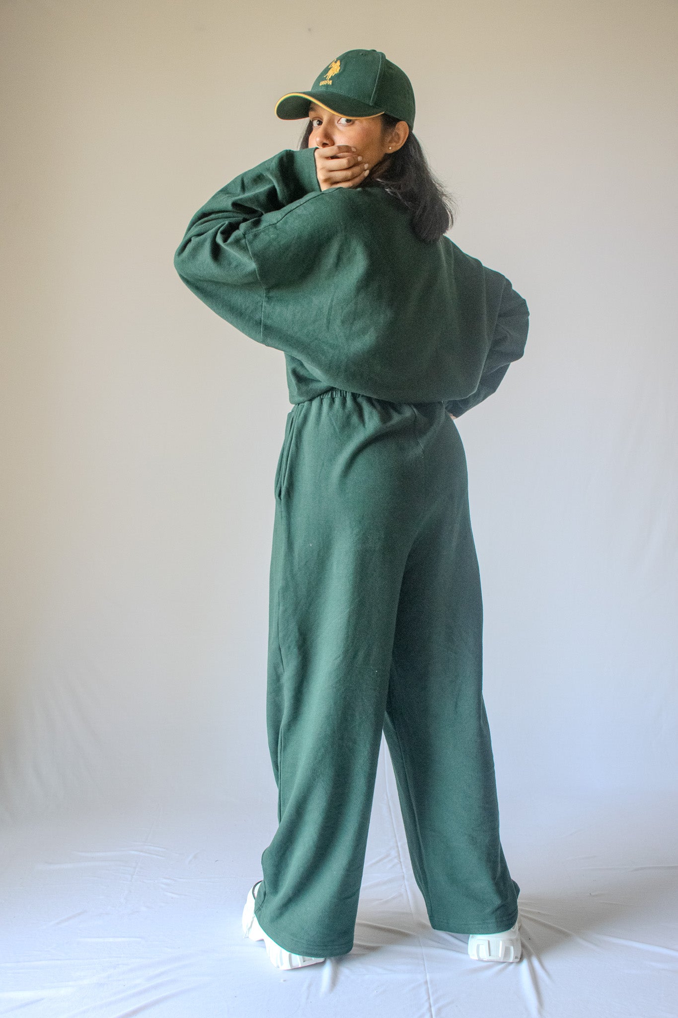 Oversized Sweatshirt In Forest Green