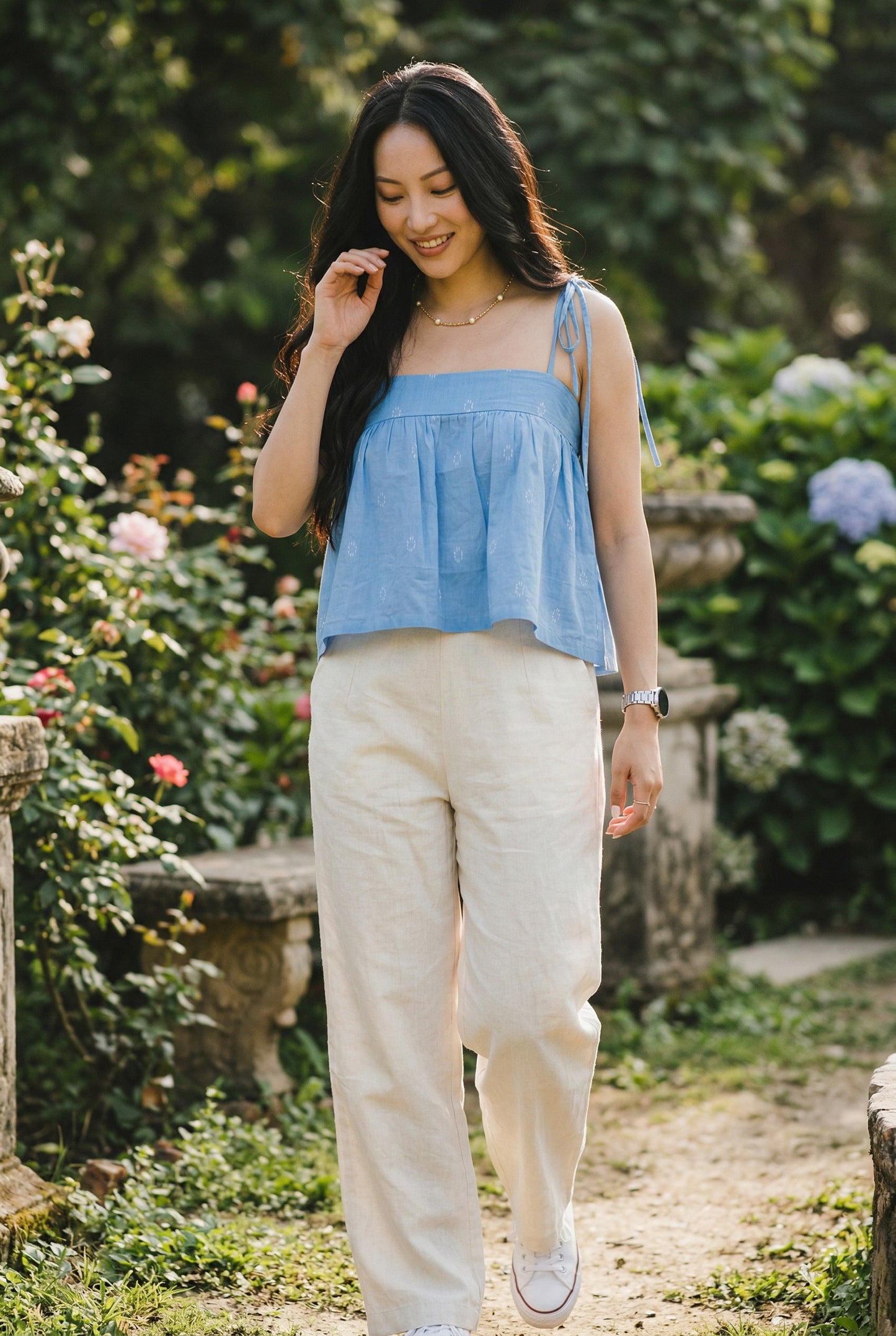 Blueberry Noodle-Strap Top
