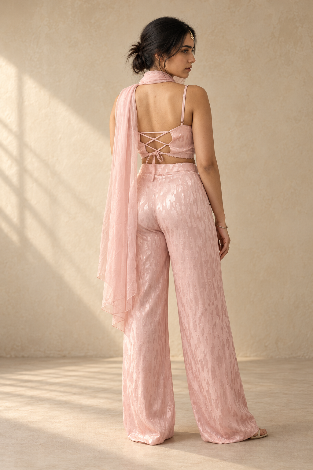 Chaand Scarf In Pink