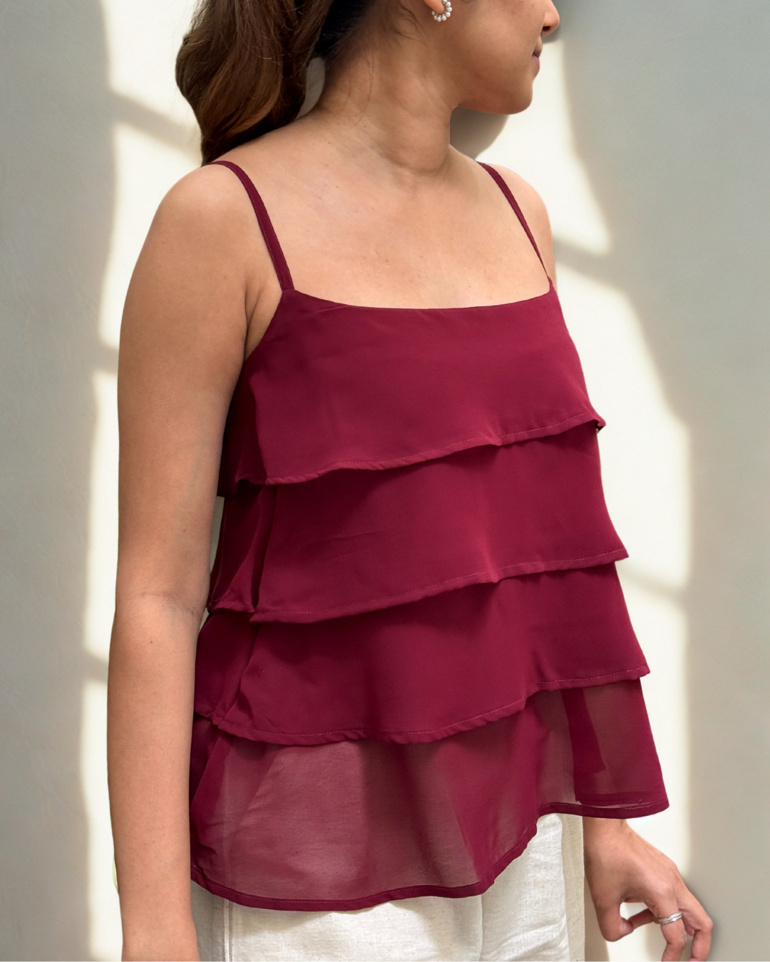 Burgundy Slush Layered Top