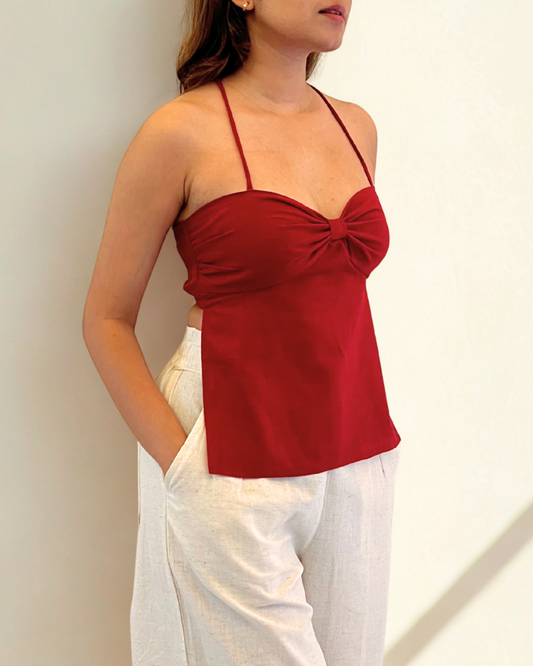 Sangria Tie-up Top