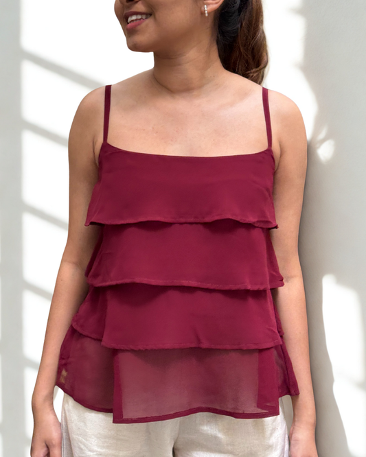 Burgundy Slush Layered Top