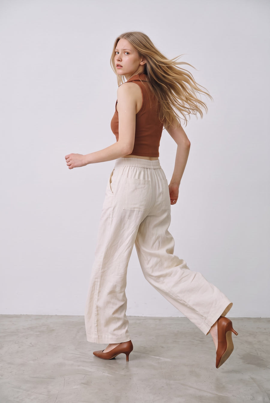 Beige Pants on The Rocks