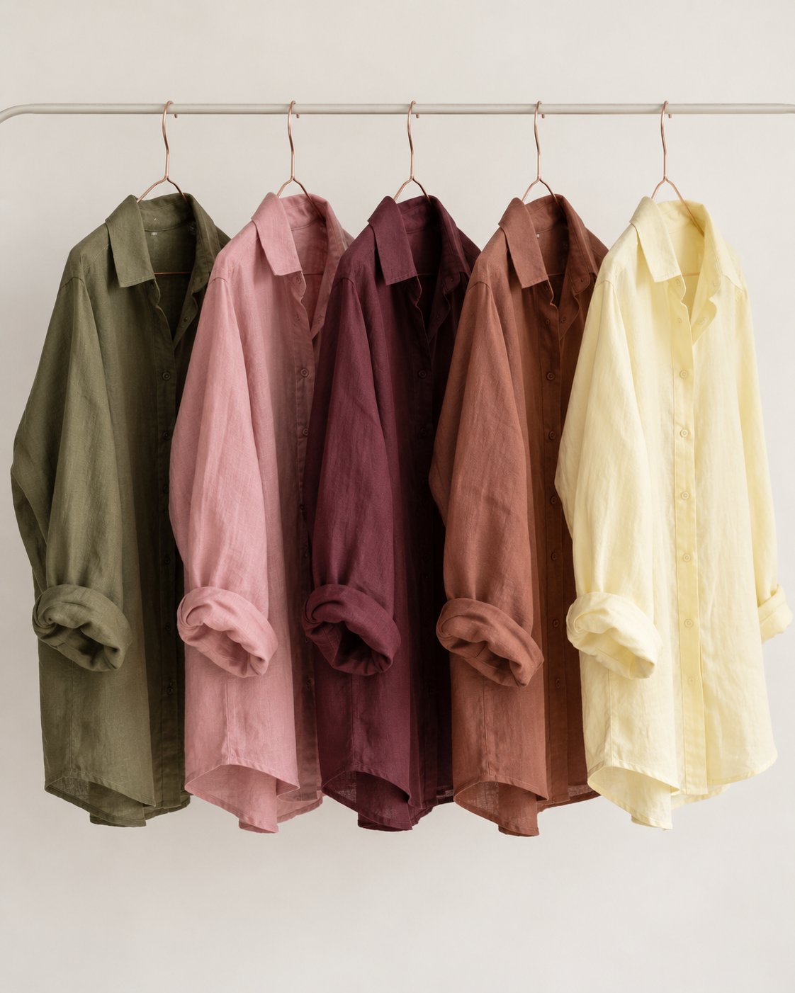 Tara Linen Shirt in Burgundy