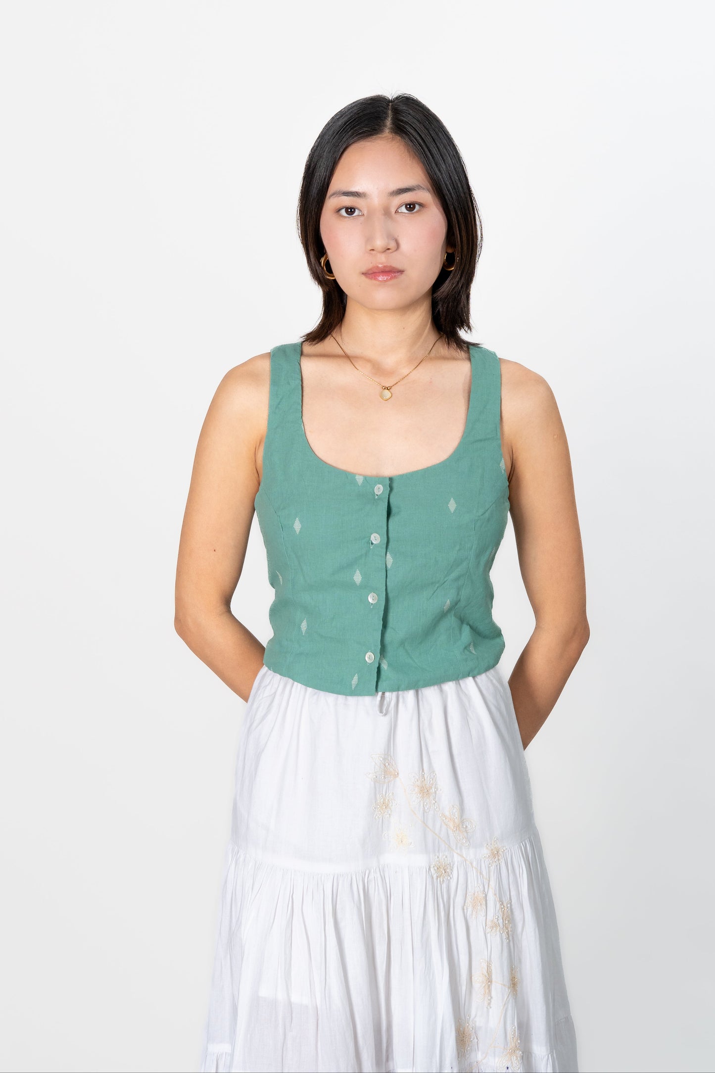 Mint Scoop Neck Top