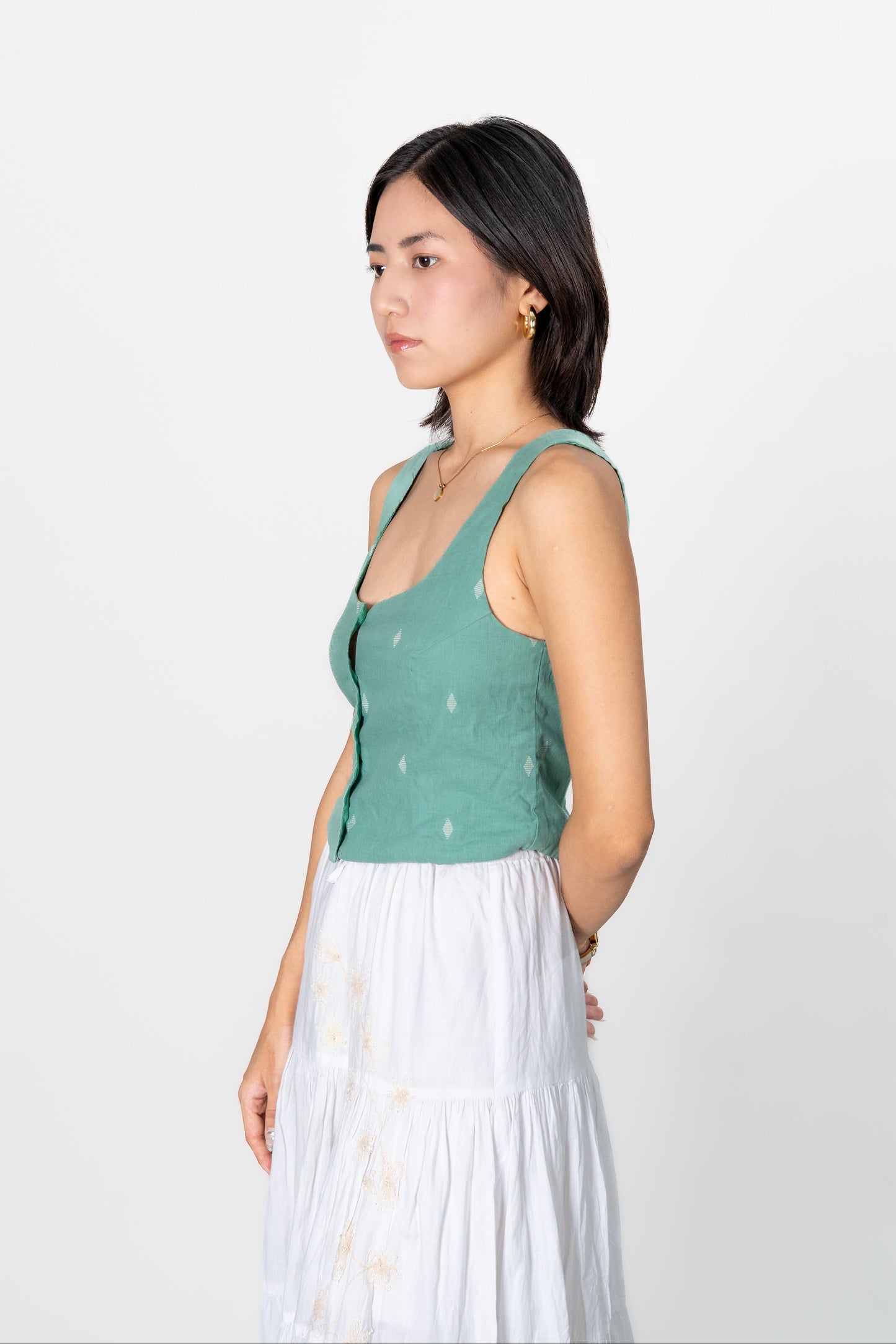 Mint Scoop Neck Top