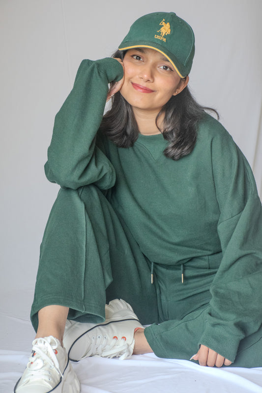 Oversized Sweatshirt In Forest Green