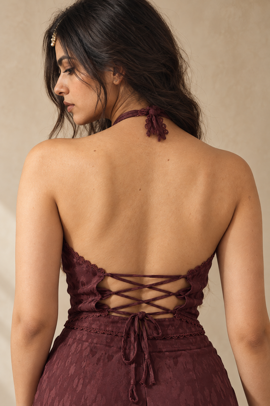 Heer Top In Burgundy