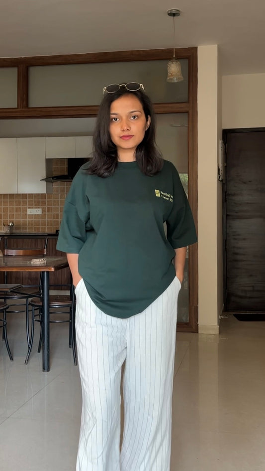 Oversized Tee in Forest Green
