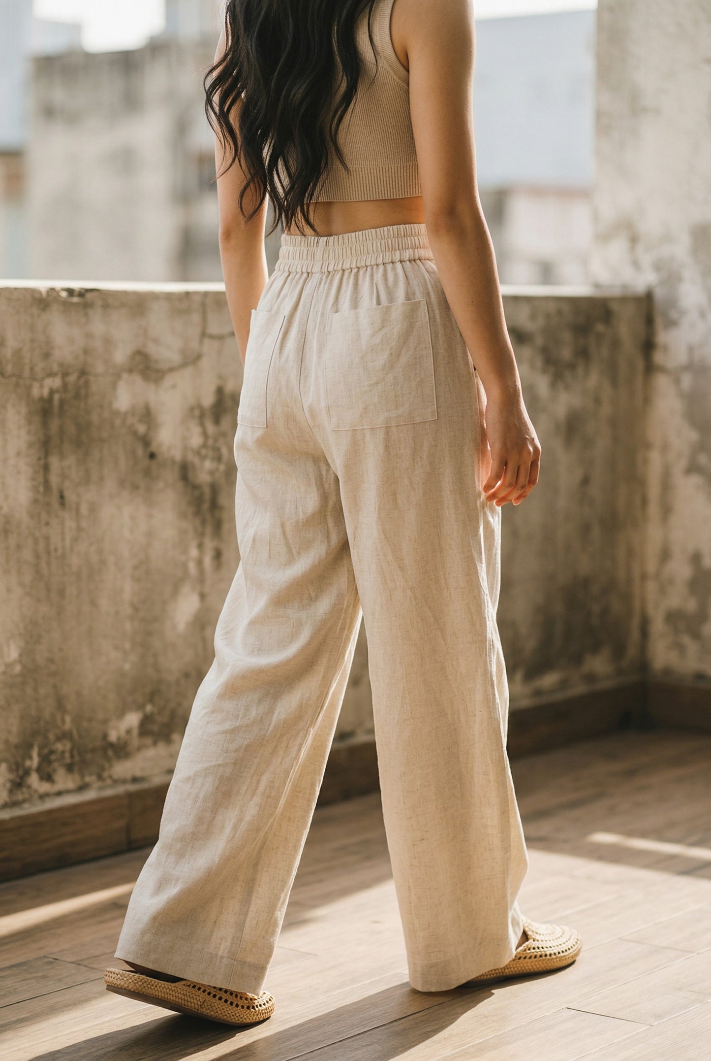 Beige Pants On the Rocks