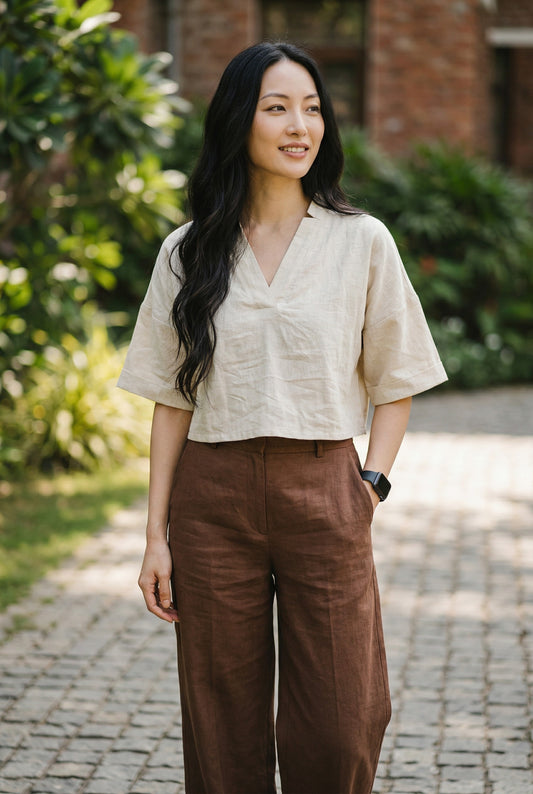 Cream Crumble Crop Top