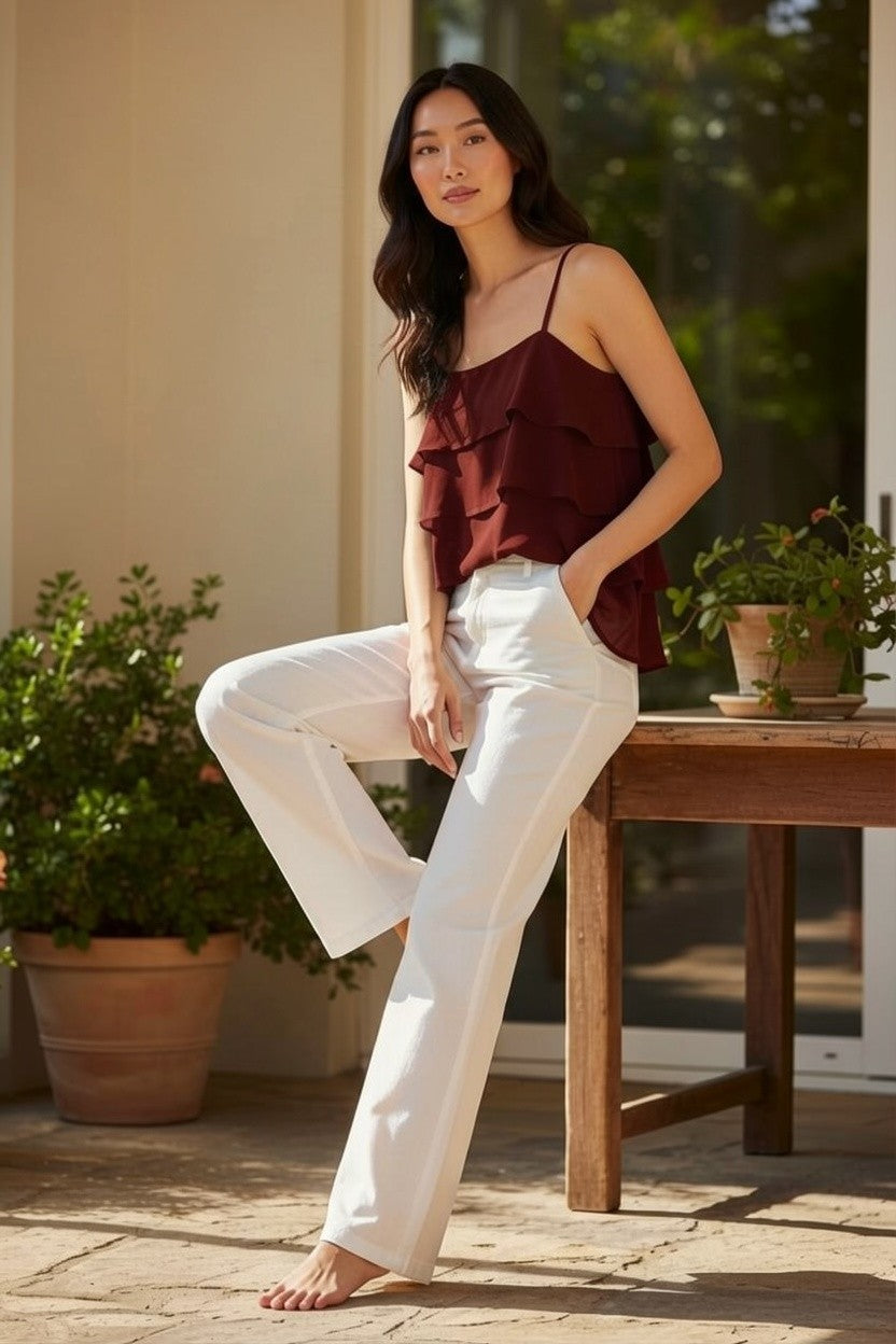 Burgundy Slush Layered Top