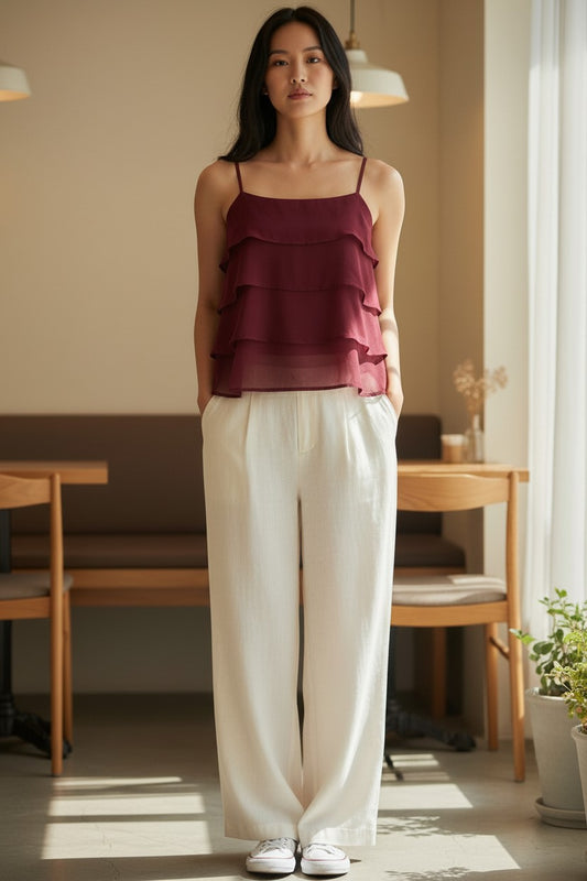 Burgundy Slush Layered Top