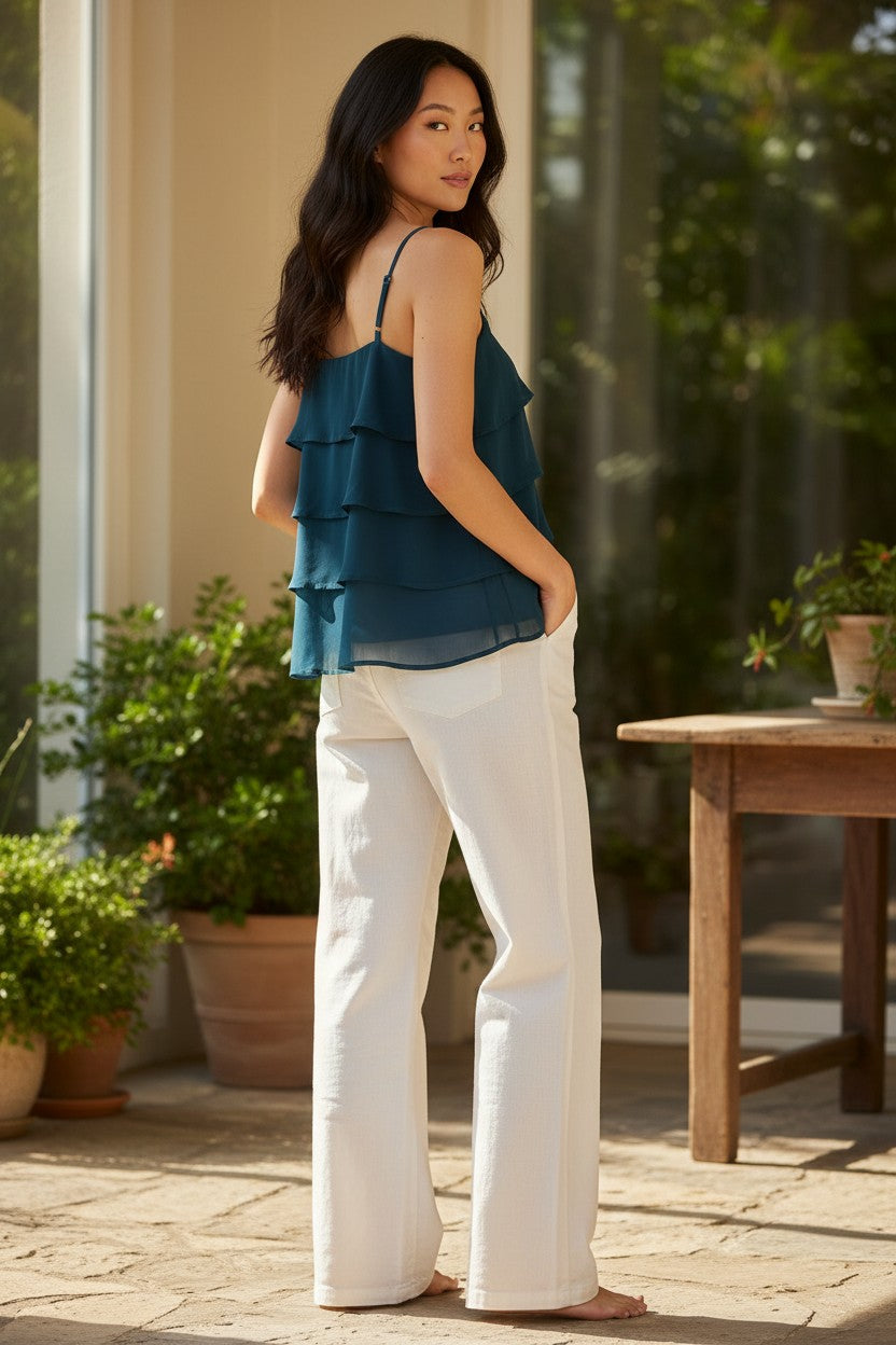 Teal Slush Layered Top