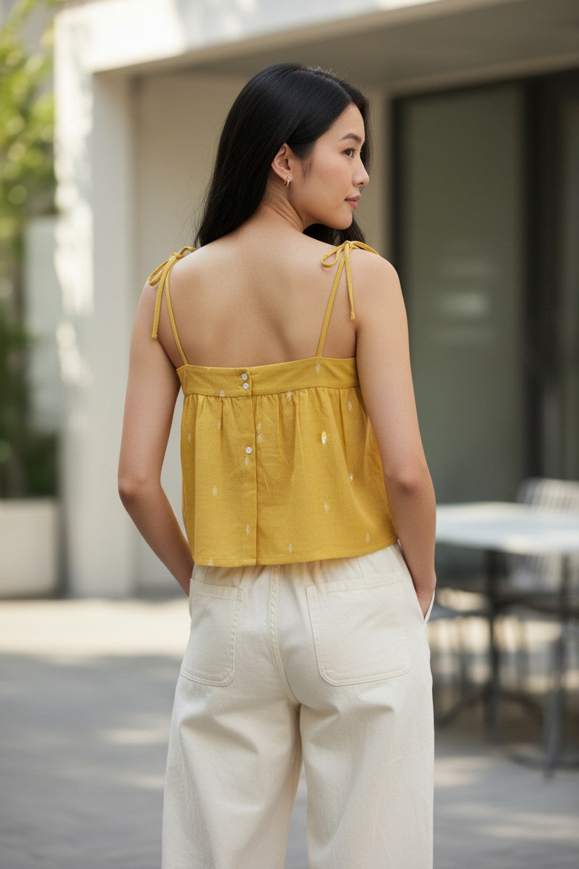 Butter Cup Noodle Strap Top