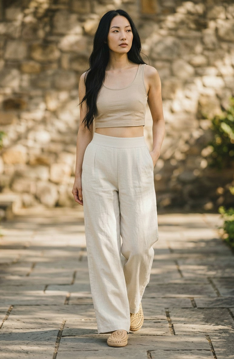 Beige Pants On the Rocks
