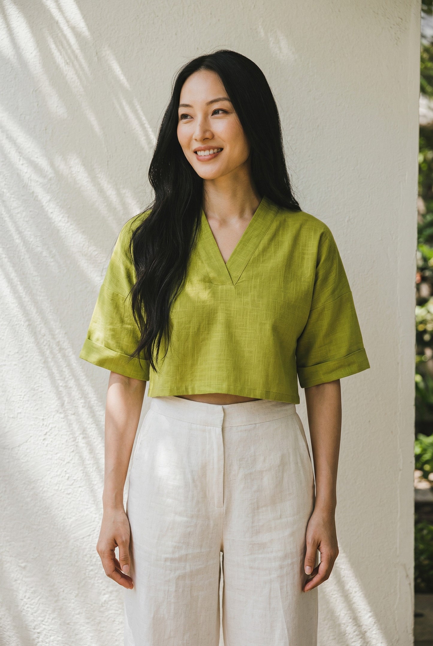 Olive Drizzle Crop Top