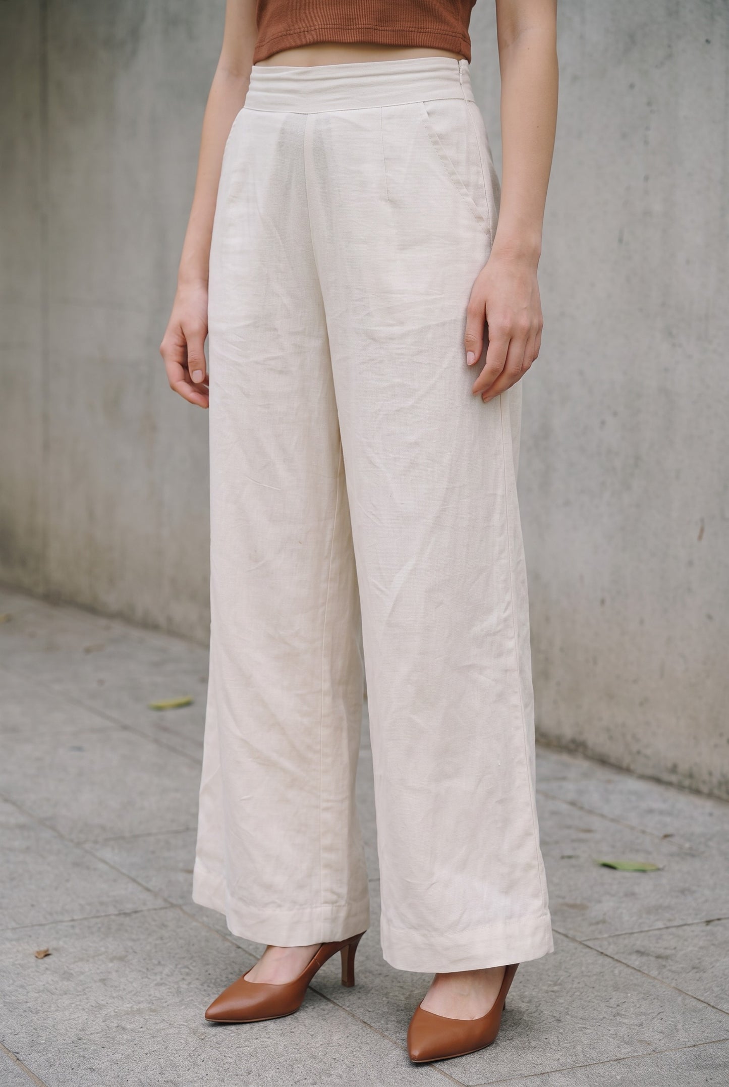 Beige Pants On the Rocks