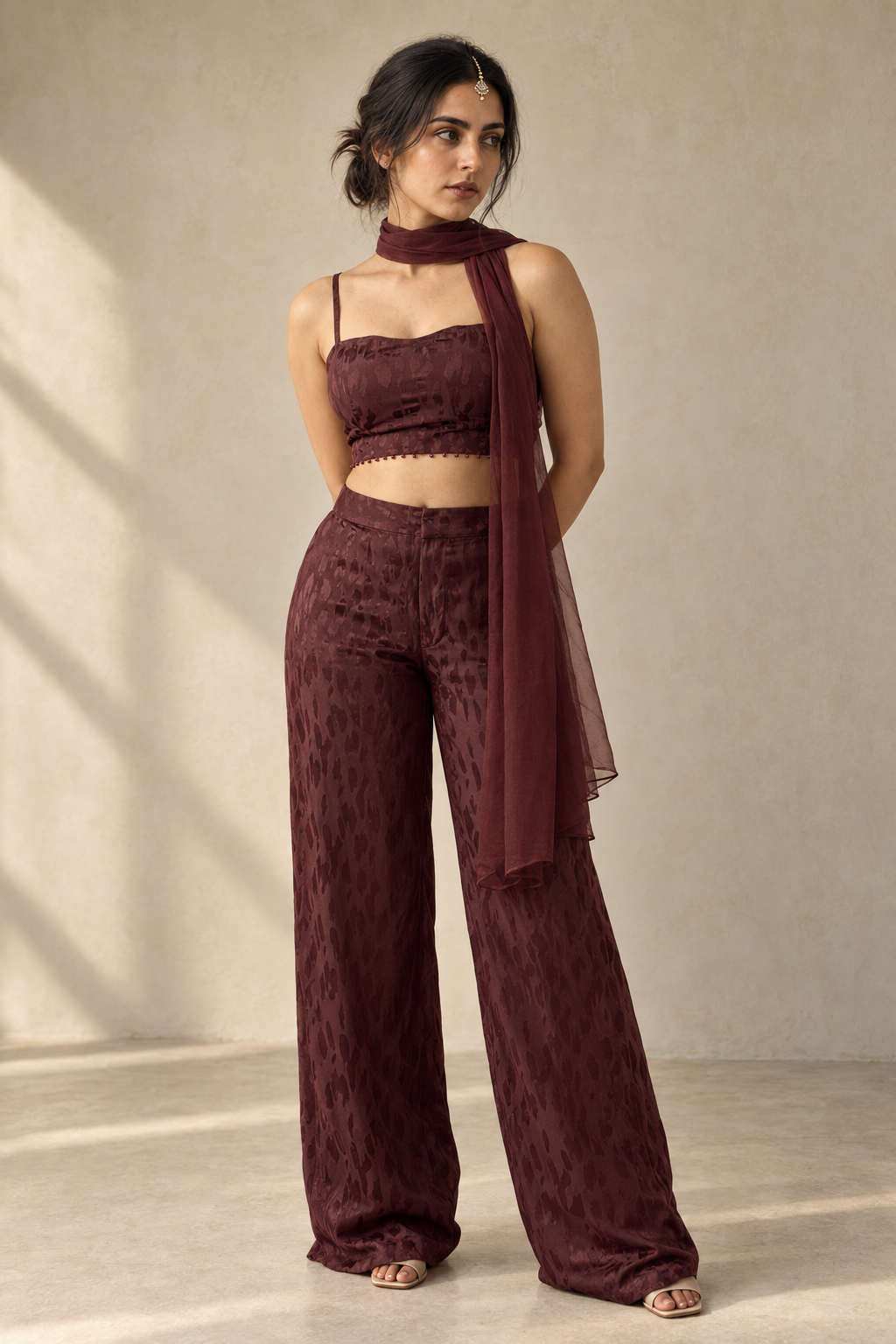 Naina Top In Burgundy