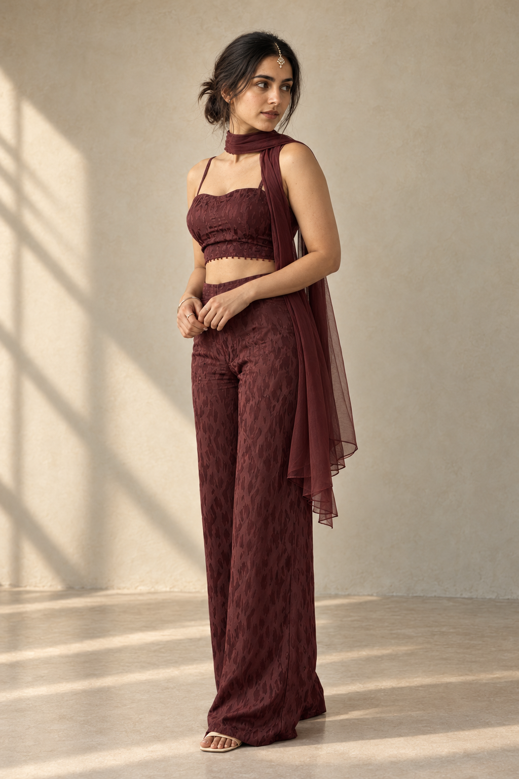 Naina Top In Burgundy