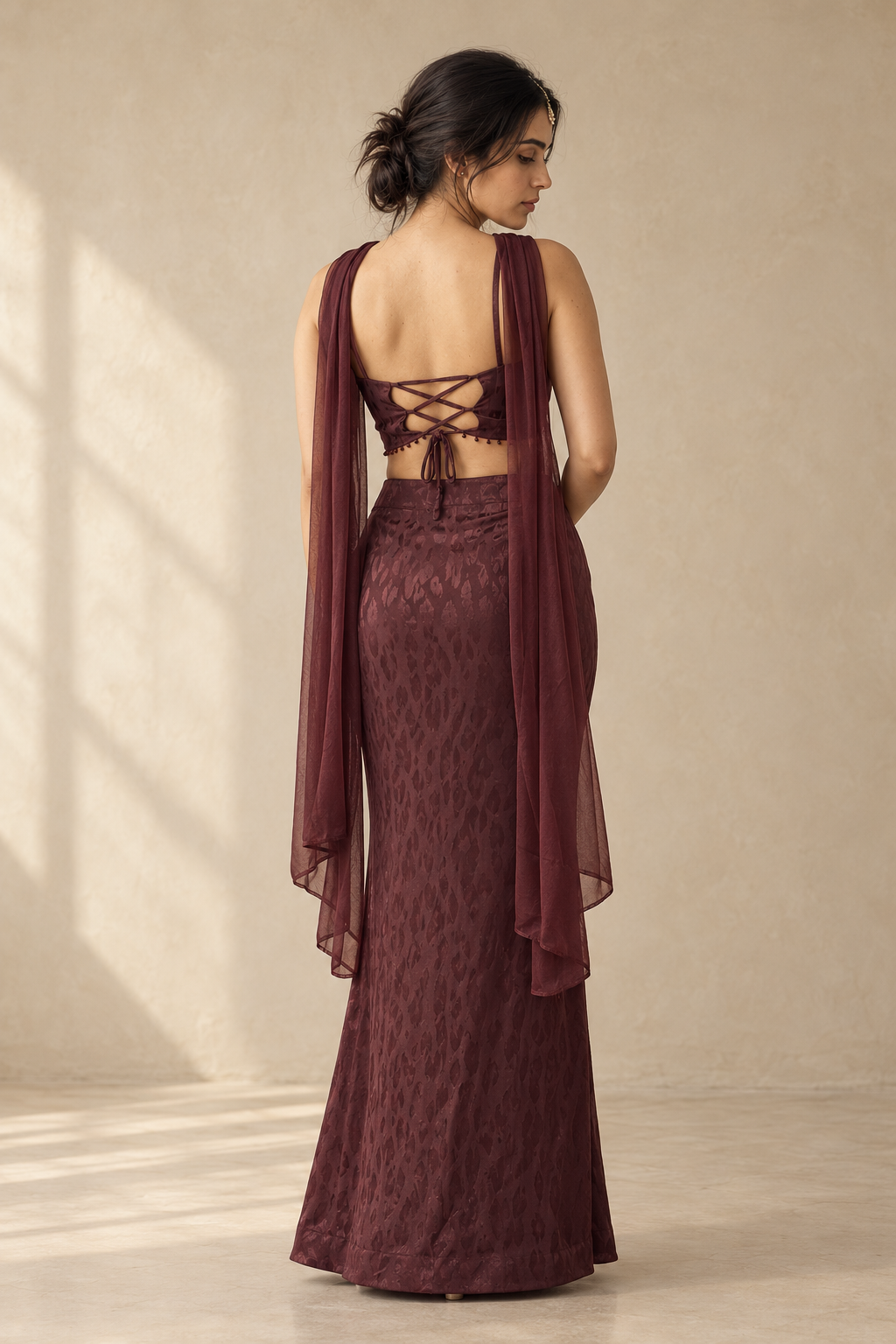 Mira Skirt In Burgundy