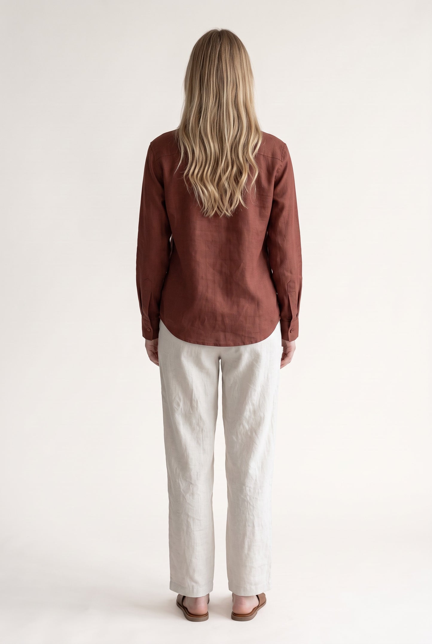 Tara Linen Shirt in Brown