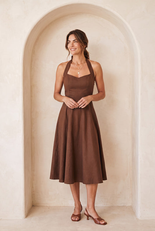Estelle Dress - Brown