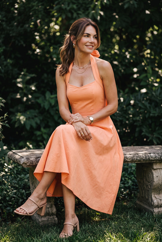 Estelle Dress - Peach
