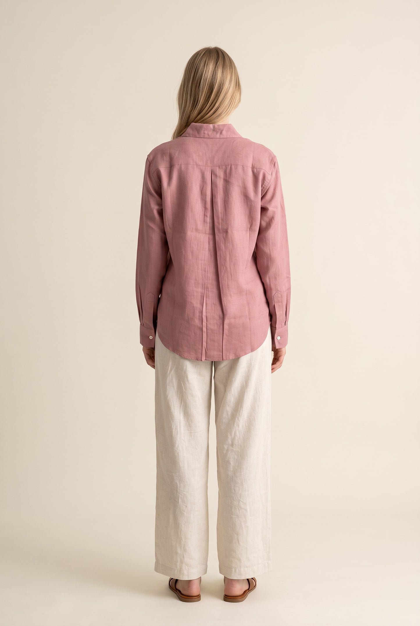 Tara Linen Shirt in Mauve