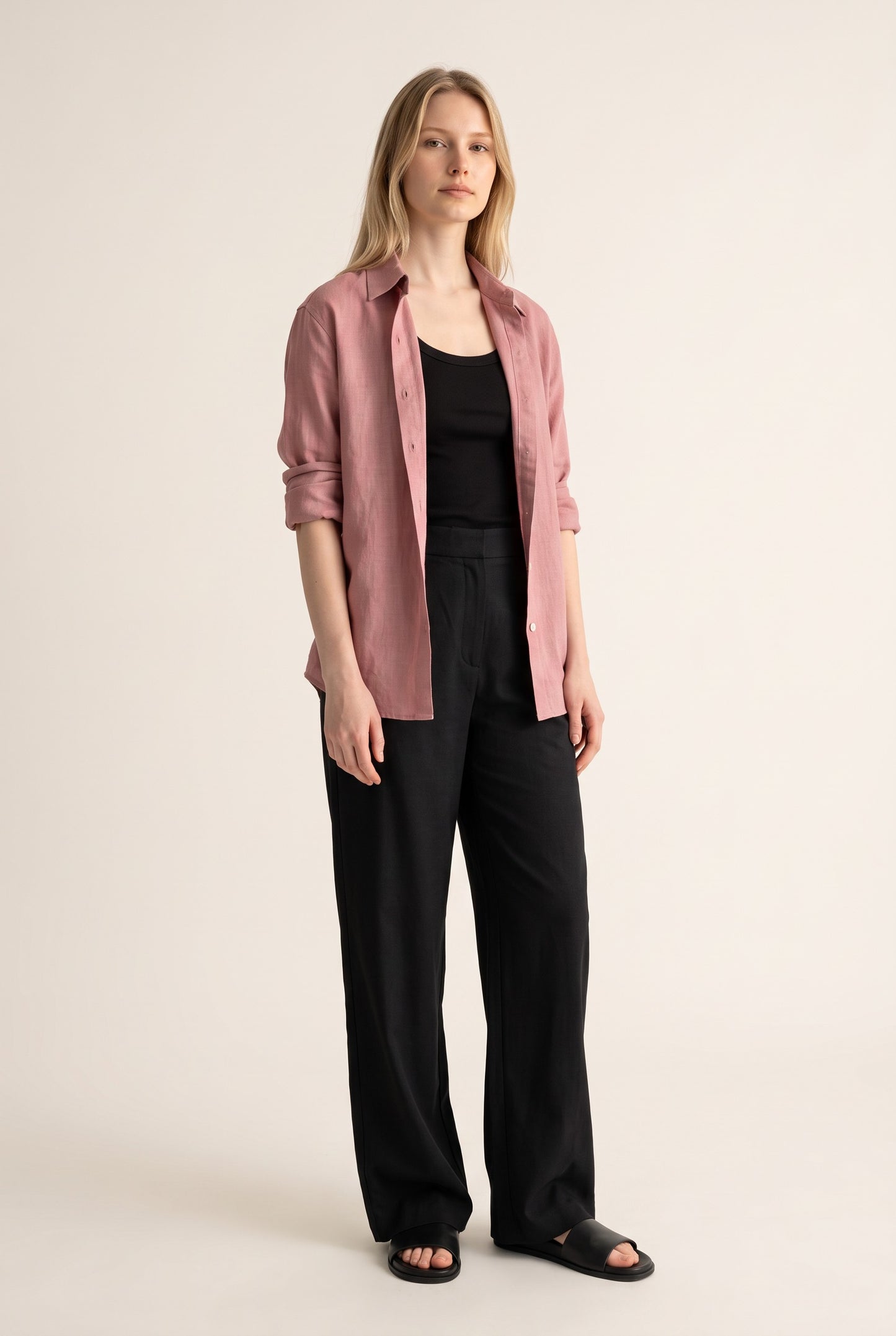 Tara Linen Shirt in Mauve