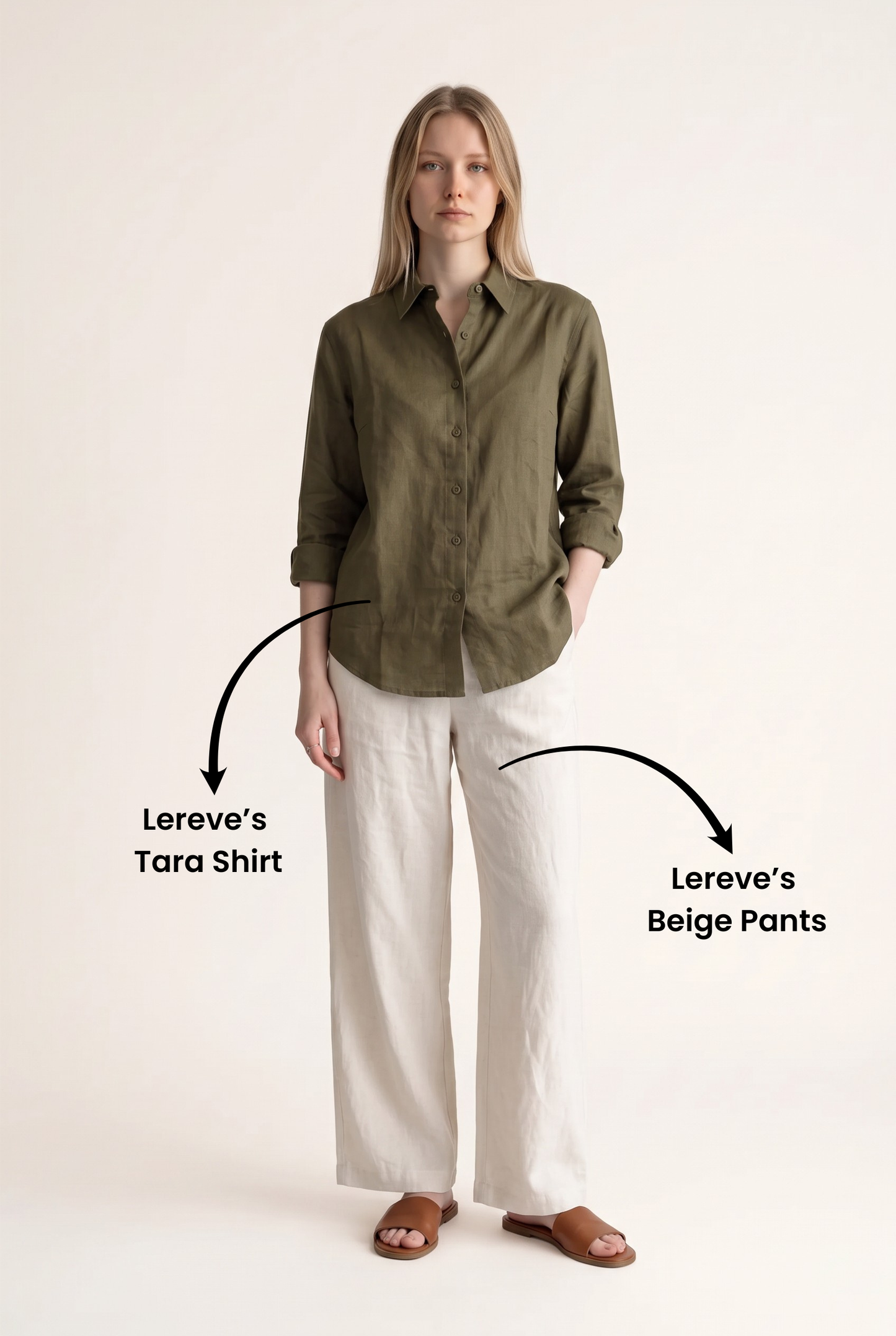 Tara Linen Shirt in Green