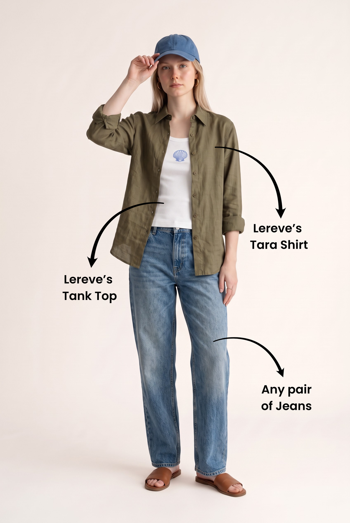 Tara Linen Shirt in Green