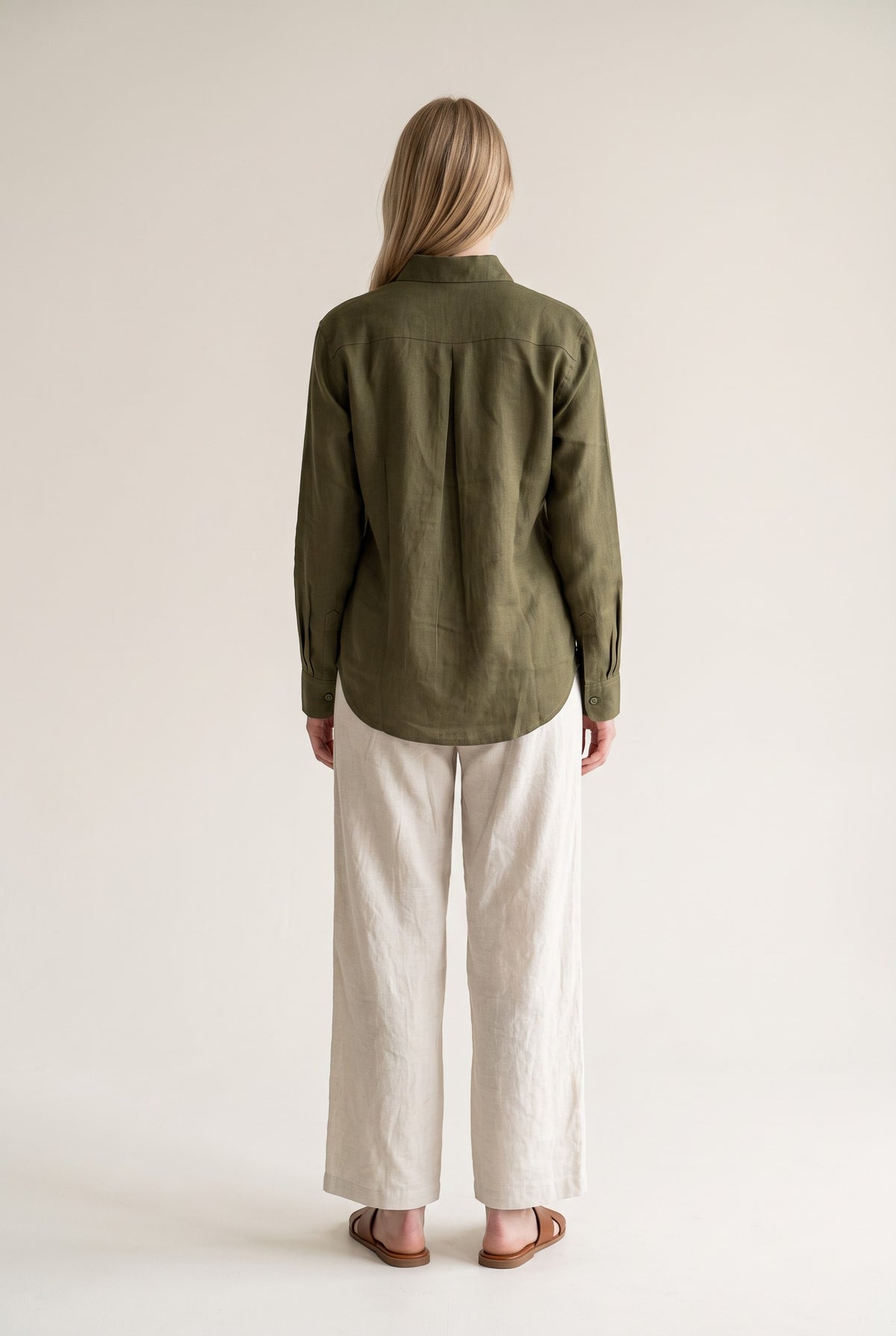 Tara Linen Shirt in Green
