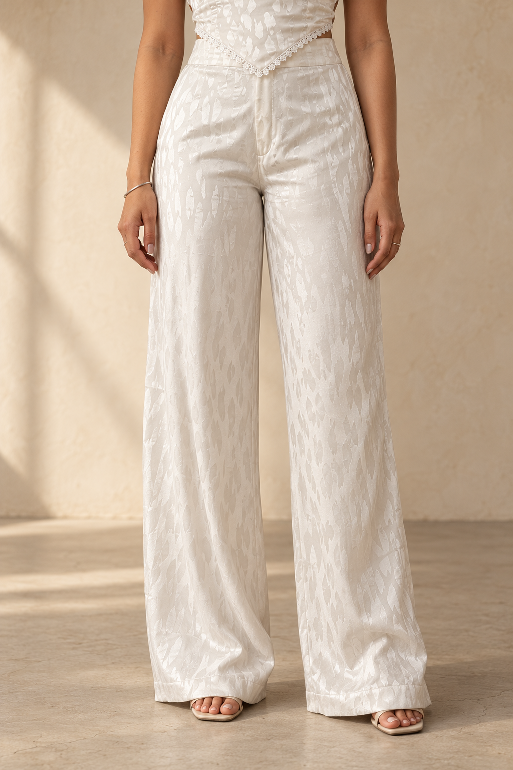 Leher Pants In Ivory