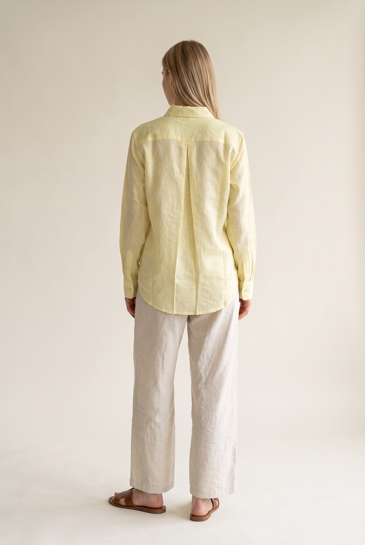 Tara Linen Shirt in Butter Yellow